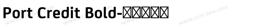 Port Credit Bold字体转换